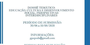 CHAMADA DOSSIÊ: “Educação, Cultura e Desenvolvimento Social: perspectivas interdisciplinares”