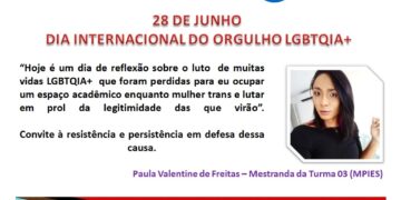 28 de Junho – Dia Internacional do Orgulho LGBTQIA+