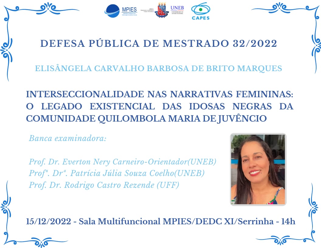 Defesa Pública de Mestrado 32/2022