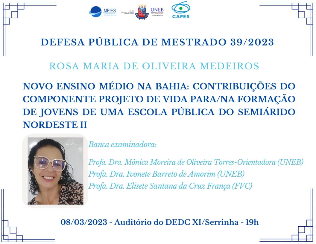 Defesa Pública de Mestrado 39/2023