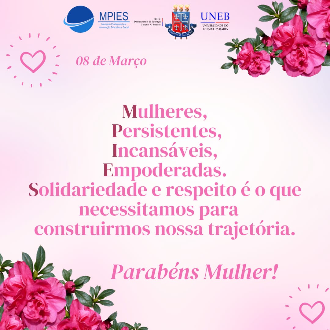 Feliz Dia das Mulheres