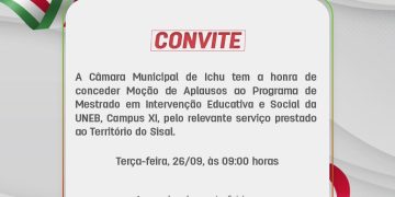 Convite – Câmara Municipal de Ichu